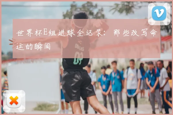 世界杯E组进球全记录：那些改写命运的瞬间