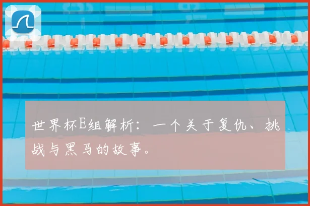 世界杯E组解析：一个关于复仇、挑战与黑马的故事。